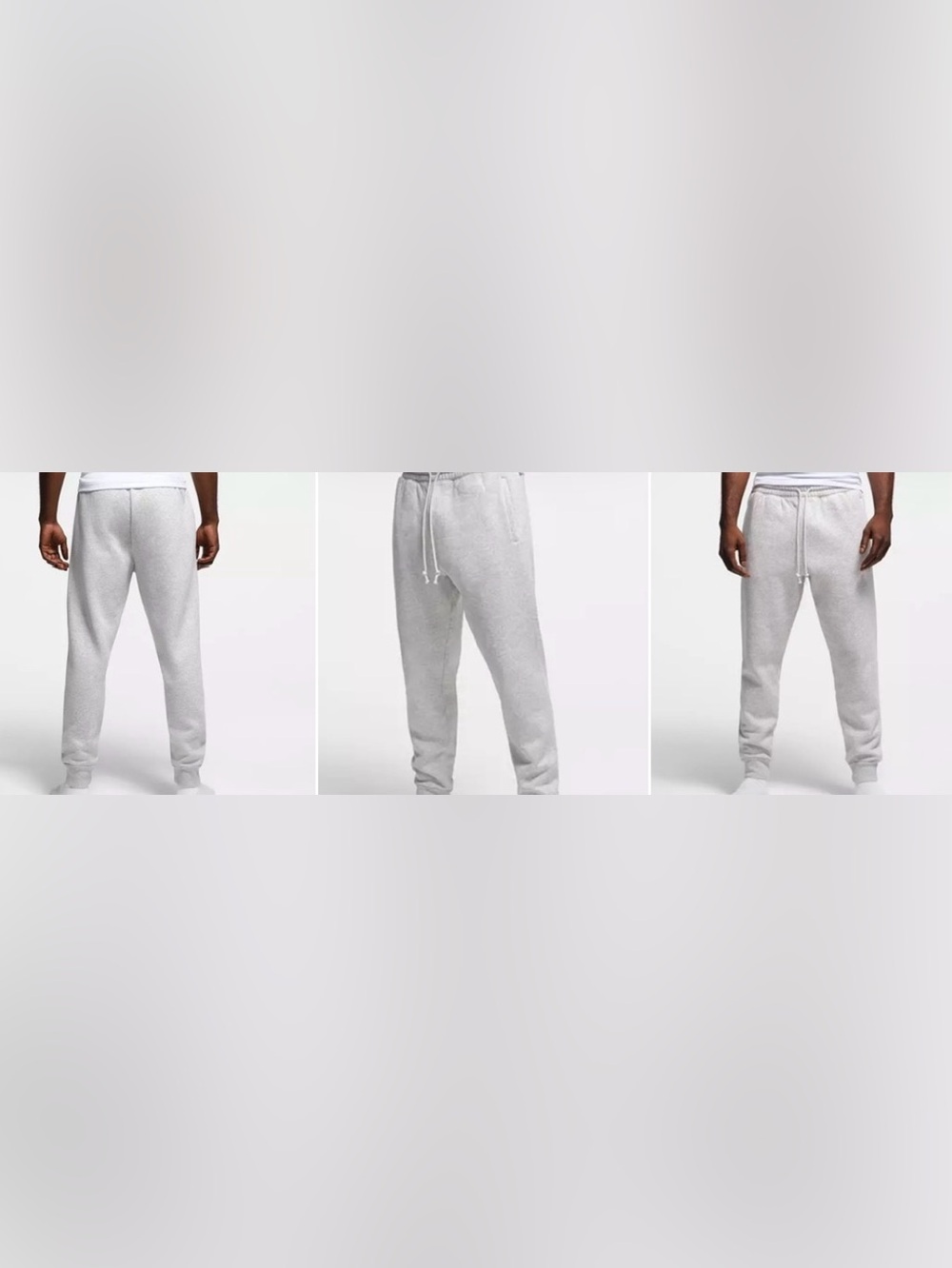 SKIMS Men's Light Gray Fleece Sweatpants - Cozy Fleece tapered Joggers
